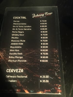 Menu photo 2 Johnny Fear Guadalajara, JAL
