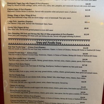 dean by dean noodles - Menu. Starter, Soup. - Thai Near Me - Rowland Heights, California