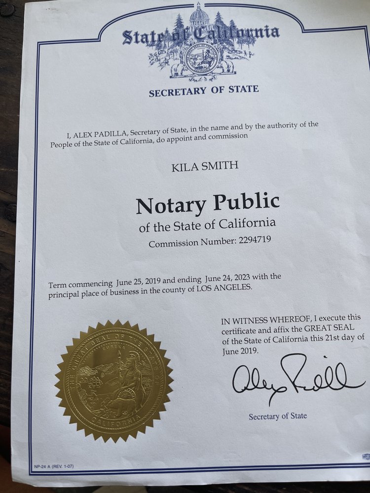 NOTARY BY KILA Updated April 2024 Request a Quote Torrance