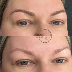 Touched By Ink Studio - This is Microblading and powder combo brows.