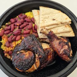 Chirping Chicken - 1/2 Chicken with Rice & Beans