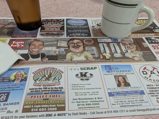 Menu photo 1 Tom & Joe's Restaurant Altoona, PA Menu photo 1 Tom & Joe's Restaurant Altoona, PA