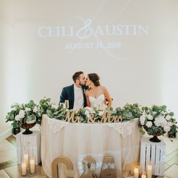 Wine Country Florals - We reused the greenery from the ceremony for our sweetheart table - Floral Designers Near Me