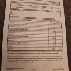 First American Title - What I have to pay do to incompanant company.