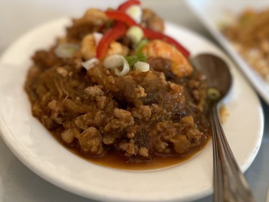 Photo of Battambang  - Oakland, CA, US. Troub trung Kor (smoked eggplant) delicious!!!