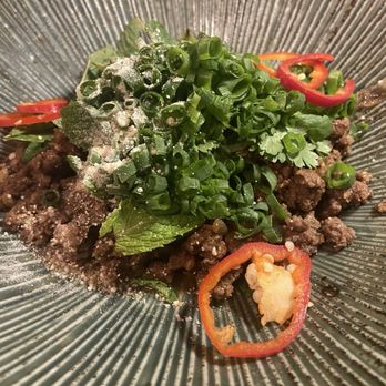 The Crouching Lion - Wagyu beef larb was my favorite thing we ate - Beer Bar Near Me - Kaaawa, Hawaii