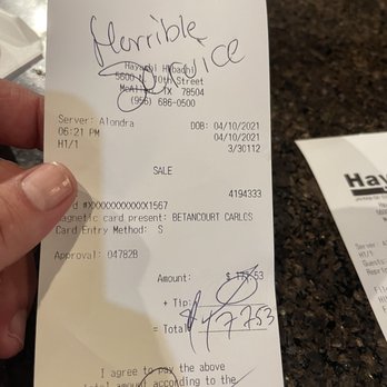 Hayashi Hibachi - Shitty fucking service - Japanese Near Me - McAllen, Texas Hayashi Hibachi - Shitty fucking service - Japanese Near Me - McAllen, Texas