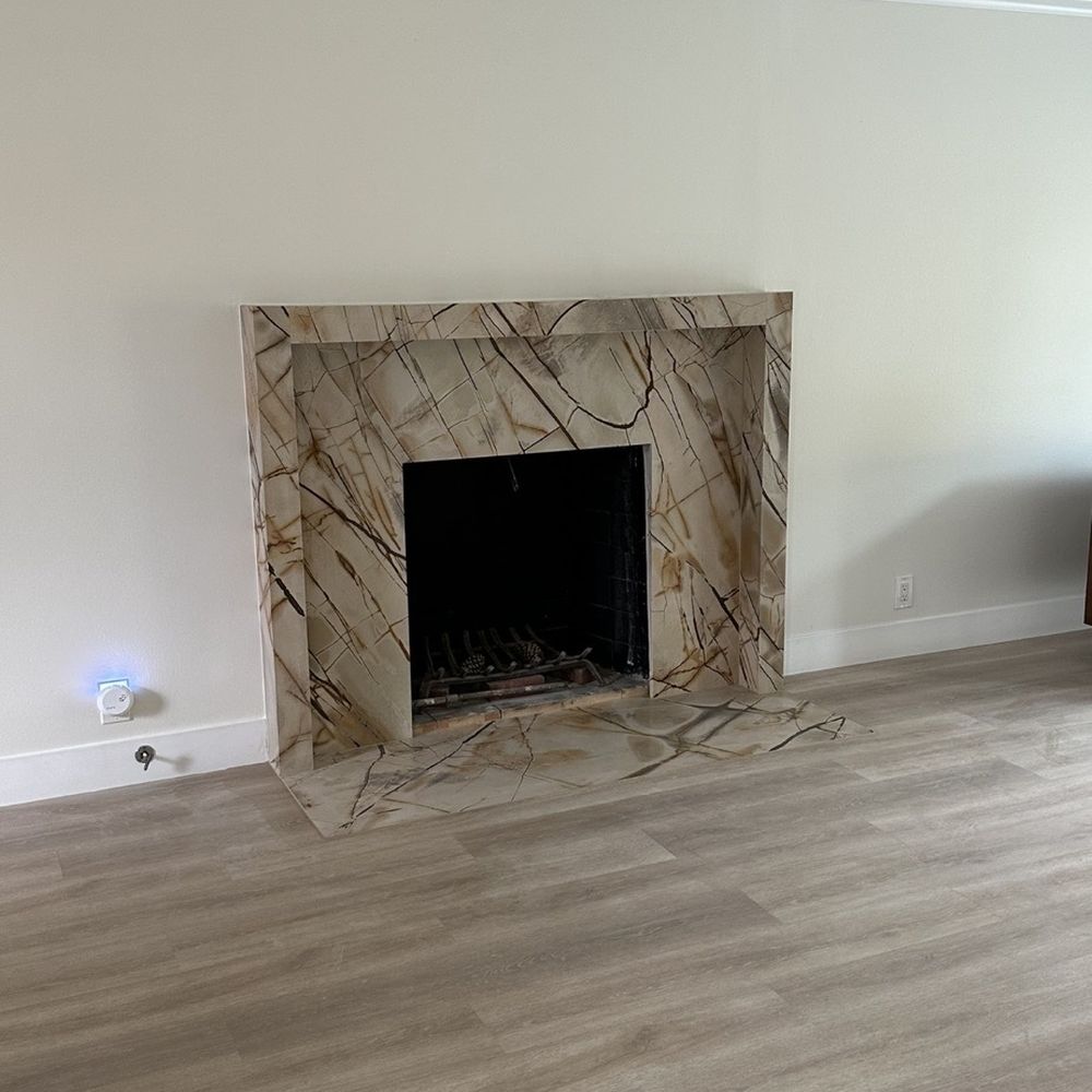 Kz Tile and Stone - AFTER: Fireplace Remodel - Tiling Near Me - Hawthorne, California Kz Tile and Stone - AFTER: Fireplace Remodel - Tiling Near Me - Hawthorne, California