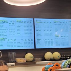 Real Fruit Bubble Tea - Menu