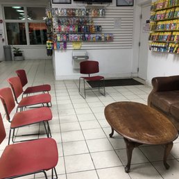 Inside the waiting area.
