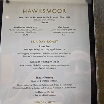 Hawksmoor - Sunday roast menu - Steakhouses Near Me - Edinburgh, EDH Hawksmoor - Sunday roast menu - Steakhouses Near Me - Edinburgh, EDH