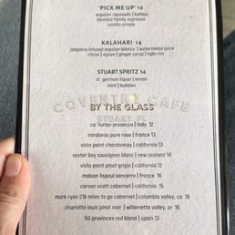 Drink menu