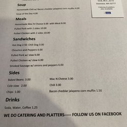 Big Daddy Kings - Our menu! Come down on fridays for some ribs.