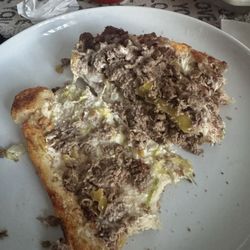 House of Pizza - Supposed to be a Steak and cheese with lettuce, tomato and banana peppers.