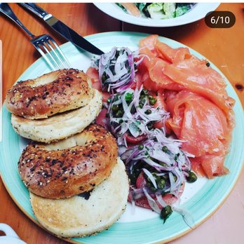 Cindy's Rooftop - Bagels with lox - New American Near Me - Chicago, Illinois Cindy's Rooftop - Bagels with lox - New American Near Me - Chicago, Illinois