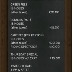 Olney Country Club - 2022 Green fees
