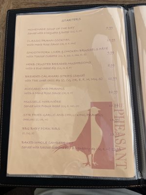 Menu photo 5 The Pheasant Restaurant Hillingdon, XGL Menu photo 5 The Pheasant Restaurant Hillingdon, XGL