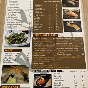 EXO Sushi - Menu appetizers - Japanese Near Me - Anaheim, California