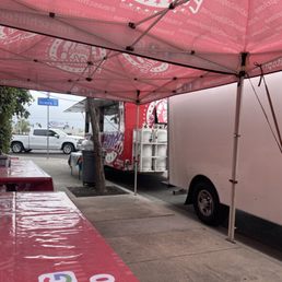 Extended lunch truck parked on Firestone and Hickory