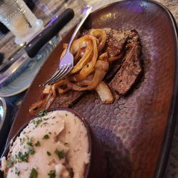 Vejigantes - Sad portion of bistec.