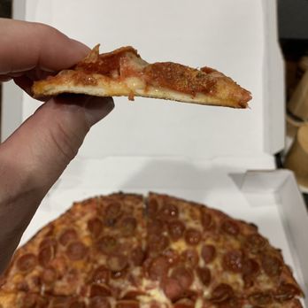 Frankie's Pizza - Pepperoni on traditional thin sweet crust. - Pizza Near Me - Gahanna, Ohio Frankie's Pizza - Pepperoni on traditional thin sweet crust. - Pizza Near Me - Gahanna, Ohio
