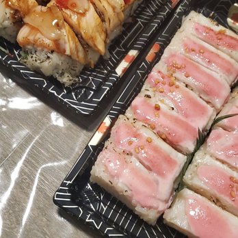 Flame sushi - Hokkaido scallop roll & Butterfish oshi - Sushi Bars Near Me - Toronto, Ontario Flame sushi - Hokkaido scallop roll & Butterfish oshi - Sushi Bars Near Me - Toronto, Ontario