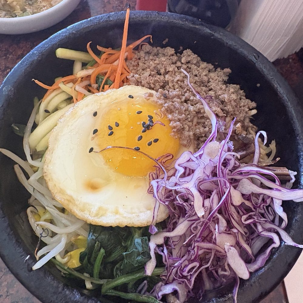 ABC Tofu House - Hot C7. Hot-Stone Bibimbap Combo / 돌솥비빔밥(소고기 또는 두부) + 순두부 - Korean Near Me - Reseda, California ABC Tofu House - Hot C7. Hot-Stone Bibimbap Combo / 돌솥비빔밥(소고기 또는 두부) + 순두부 - Korean Near Me - Reseda, California