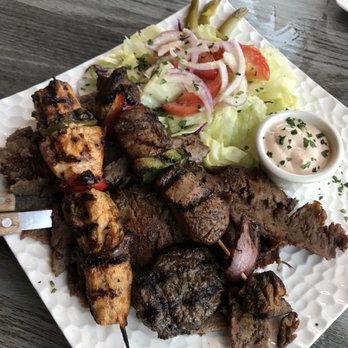 Moussaka Mediterranean Kitchen - The combo kebab plate - Mediterranean Near Me - San Leandro, California Moussaka Mediterranean Kitchen - The combo kebab plate - Mediterranean Near Me - San Leandro, California