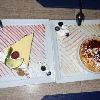 Claytons Siesta Grille - Dessert: Keylime pie and creme brulee - New American Near Me - Sarasota, Florida Claytons Siesta Grille - Dessert: Keylime pie and creme brulee - New American Near Me - Sarasota, Florida