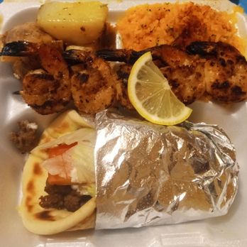 Greek Palace - One Kabob with Lamb Gyro Platter - Greek Near Me - Layton, Utah Greek Palace - One Kabob with Lamb Gyro Platter - Greek Near Me - Layton, Utah
