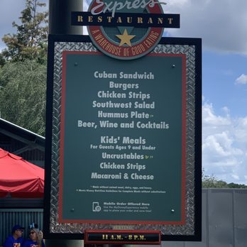 Backlot Express - Menu - American Near Me - Lake Buena Vista, Florida