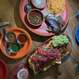 Nachos and Birria Tacos