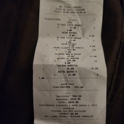 Cinépolis Vip - Recibo de comida.