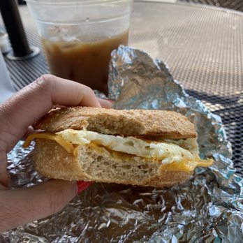 Marathon Bagel - Plain bagel with egg and cheese*iced coffee - Sandwiches Near Me - Marathon, Florida Marathon Bagel - Plain bagel with egg and cheese*iced coffee - Sandwiches Near Me - Marathon, Florida