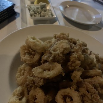 Bistro 90 - Fresh Calamari with Blue Cheese & Buffalo Sauce & Traditional Marinara Sauce. - Steakhouses Near Me - Longs, South Carolina