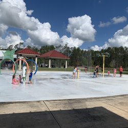 Ponderosa Park - Splash pad adjacent to the play forts.