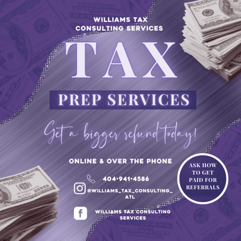 Williams Tax Consulting Services - Tax Services Near Me Williams Tax Consulting Services - Tax Services Near Me