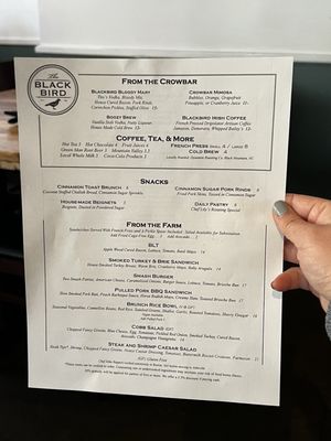 Menu photo 1 The Blackbird Restaurant Asheville, NC Menu photo 1 The Blackbird Restaurant Asheville, NC
