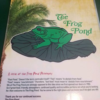 The Frog Pond - Frog Pond Statement - Breakfast & Brunch Near Me - St Pete Beach, Florida The Frog Pond - Frog Pond Statement - Breakfast & Brunch Near Me - St Pete Beach, Florida