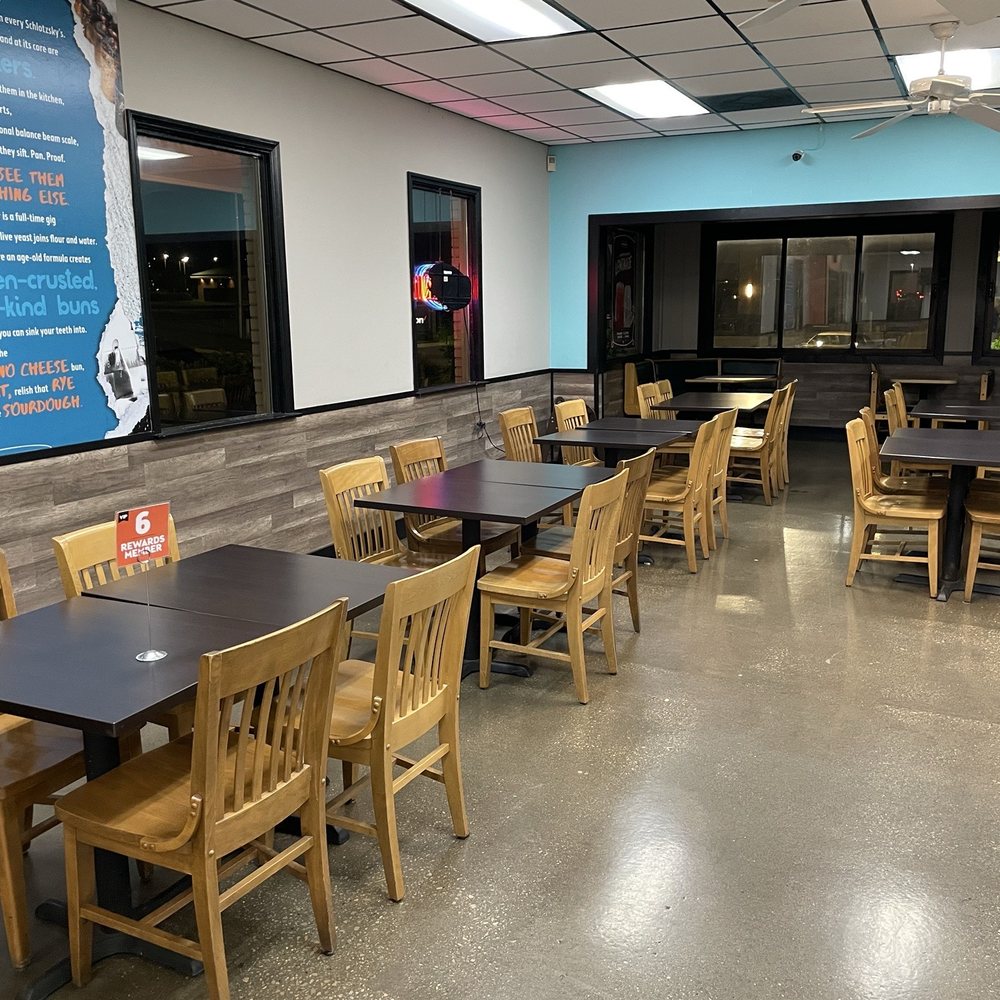 Schlotzsky's - Spotlessly clean and well-organized furniture at this Schlotzsky's - Delis Near Me - Madison, Alabama