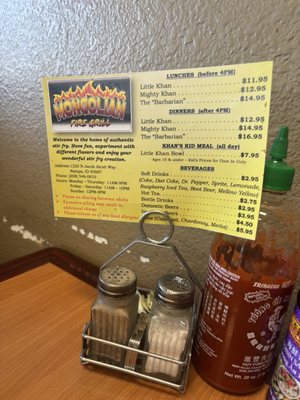 Menu photo 1 Mongolian Fire Grill Nampa, ID