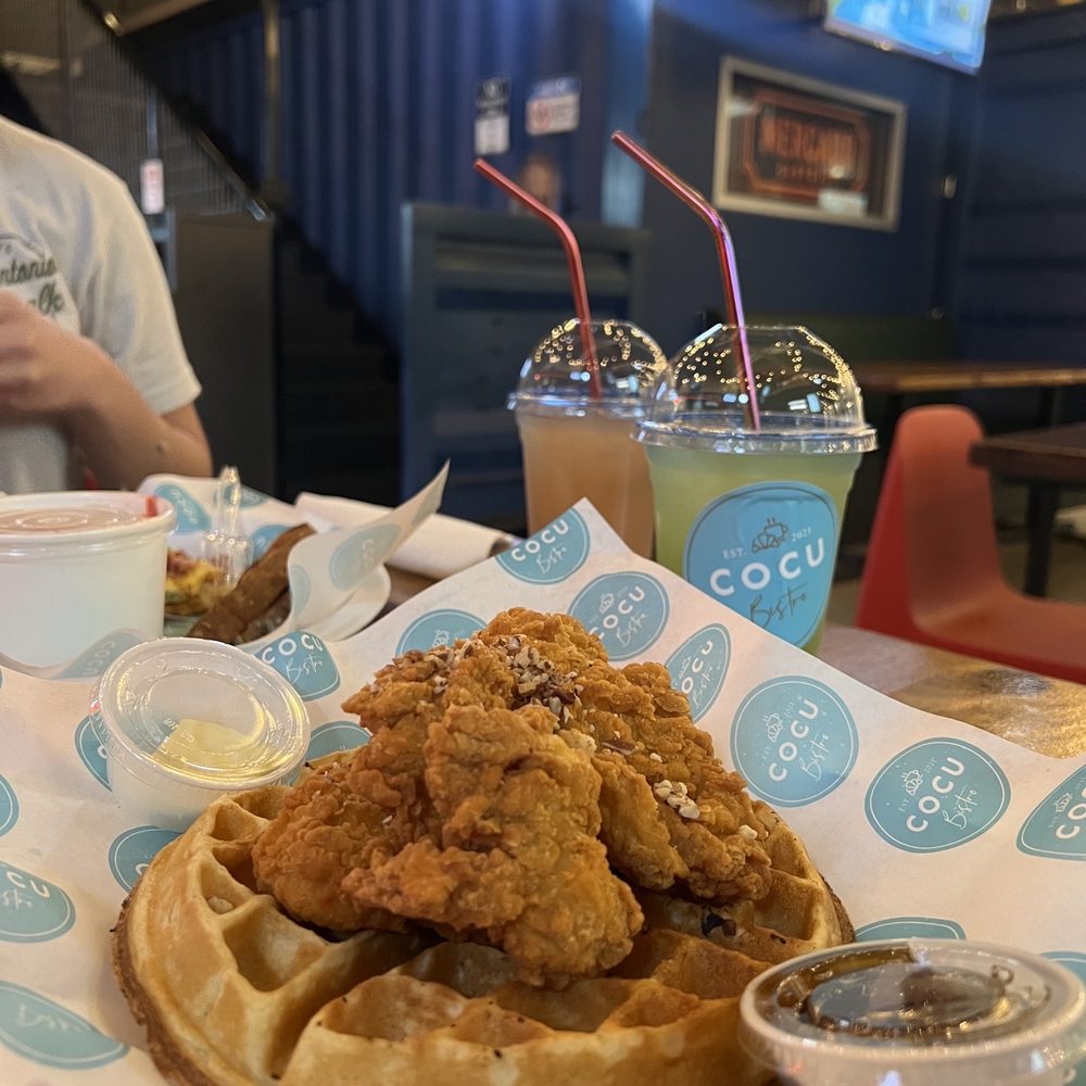 Cocu's chicken and waffle. Cocu's chicken and waffle.