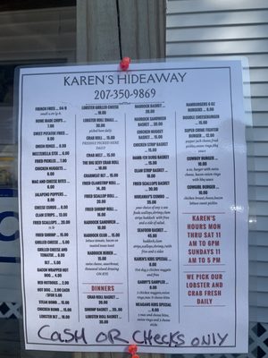 Menu photo 5 Karen's Hideaway Boothbay, ME