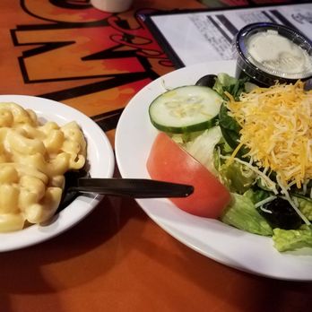Wings Etc - Mac & Cheese and side salad with ribs - Chicken Wings Near Me - Avon, Indiana