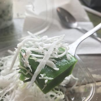 Khao Kang - Pandan Jelly with coconut - Thai Near Me - Elmhurst, New York Khao Kang - Pandan Jelly with coconut - Thai Near Me - Elmhurst, New York