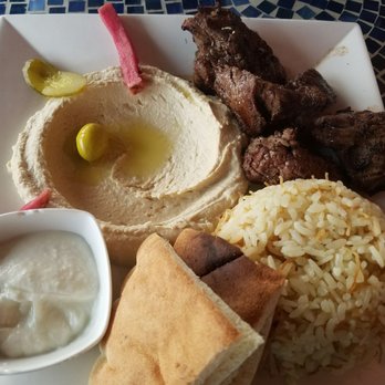 Dvine Mediterranean Experience - Brea - Filet mignon with hummus and rice - Mediterranean Near Me - Brea, California Dvine Mediterranean Experience - Brea - Filet mignon with hummus and rice - Mediterranean Near Me - Brea, California