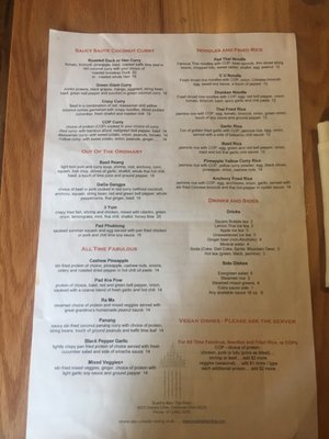 Menu photo 2 Buddha Barn Cincinnati, OH