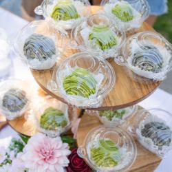 Nuc Poke - Mont Blanc Cakes! (with matcha and black sesame)
