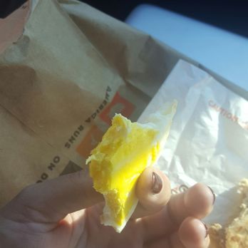 Dunkin' - Am I color blind or is this yellow, not white -_- - Donuts Near Me - Medina, Ohio