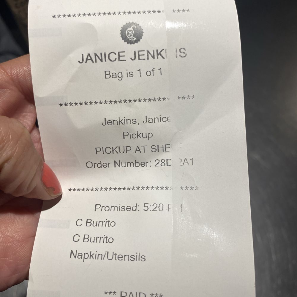 Chipotle Mexican Grill - This is a copy of my online time of 5:20pm. And I received the order at 5:46pm - Mexican Near Me - Silverdale, Washington Chipotle Mexican Grill - This is a copy of my online time of 5:20pm. And I received the order at 5:46pm - Mexican Near Me - Silverdale, Washington